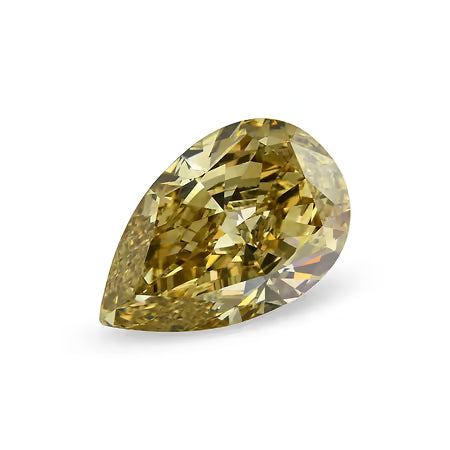 10.27 Carat Fancy Brown Yellow Pear Diamond SI2 GIA