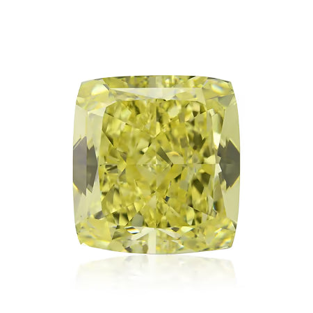 5.42 Carat Fancy Intense Yellow Cushion Diamond SI2 GIA