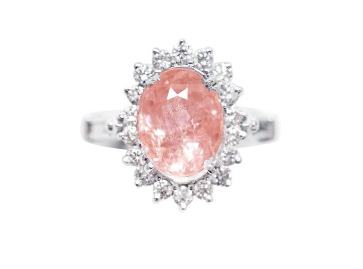 Padparscha Ring  4.6 carats