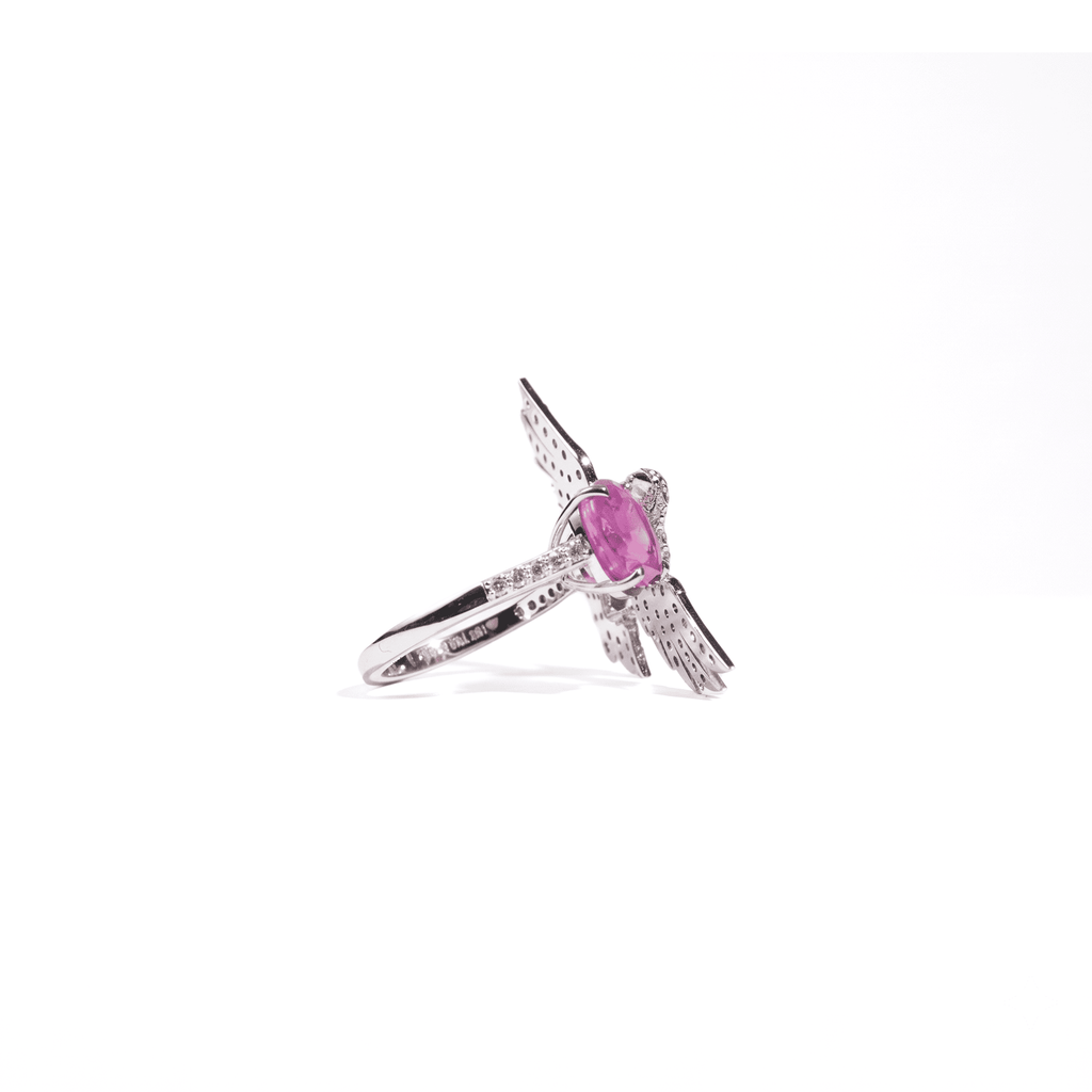 Padparscha Bird Ring  4.15 carats