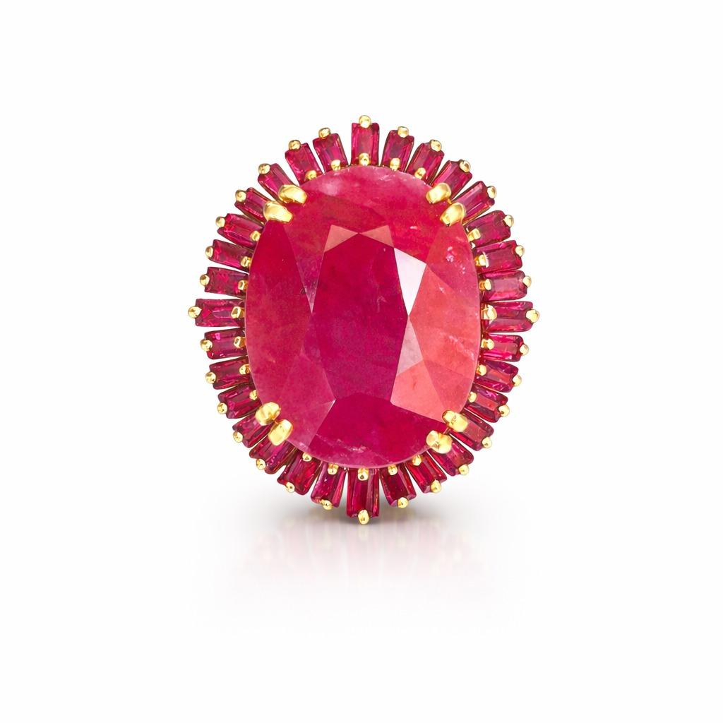 Mozambique Ruby Ring 22 carats grams