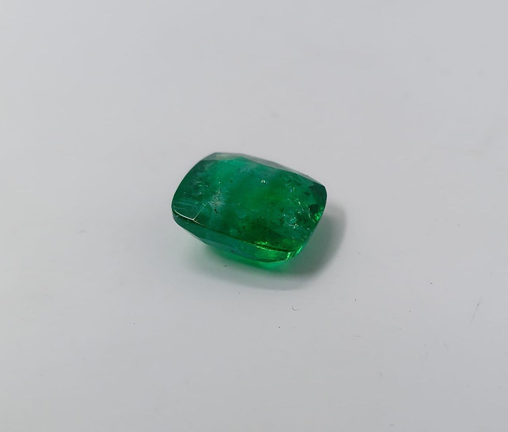5.87 carat Natural Cushion Shaped Emerald