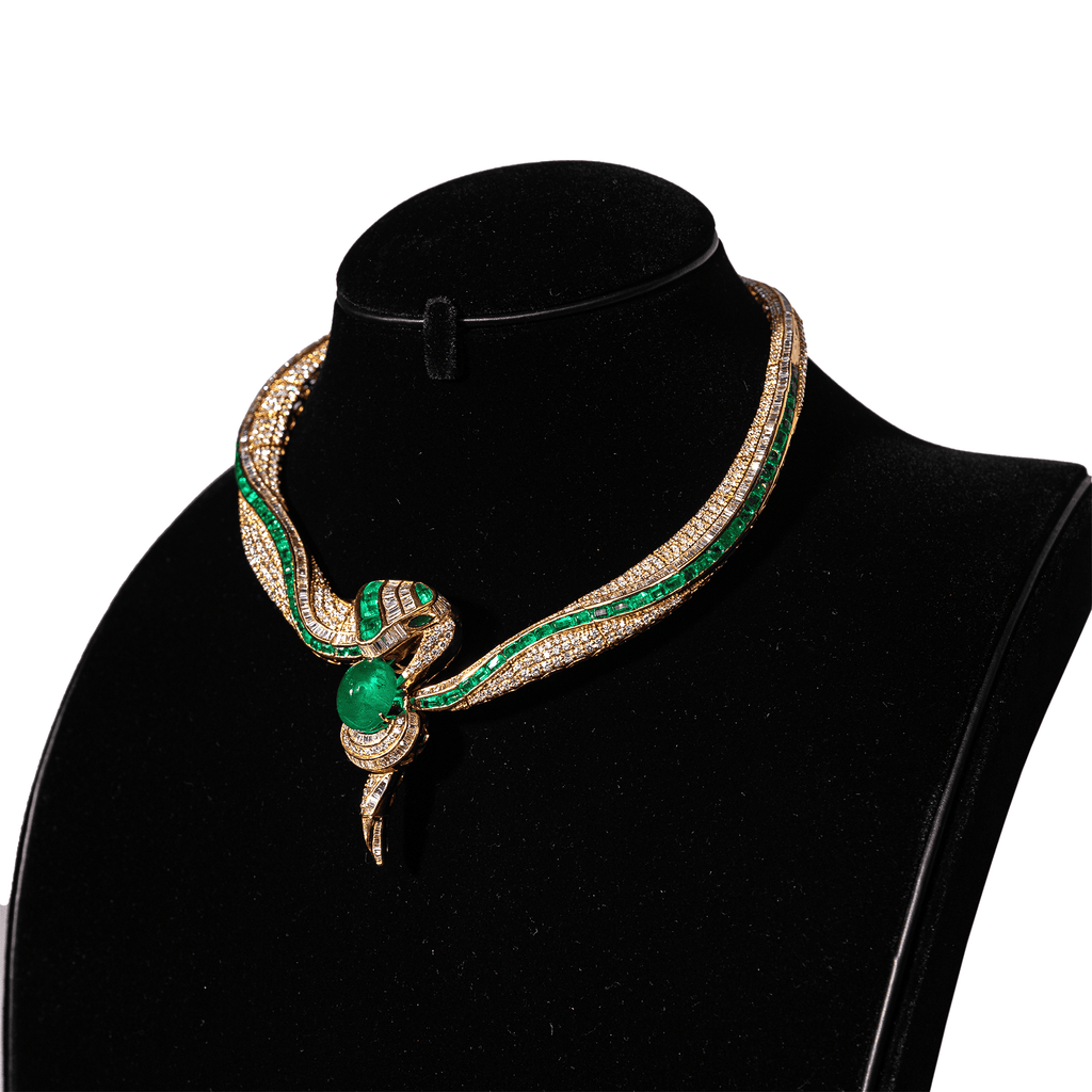 The Viper Crown Collar [ Emerald Venom Necklace]