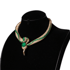 The Viper Crown Collar [ Emerald Venom Necklace]