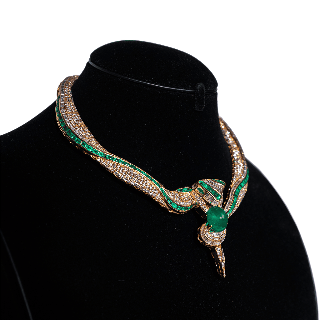 The Viper Crown Collar [ Emerald Venom Necklace]