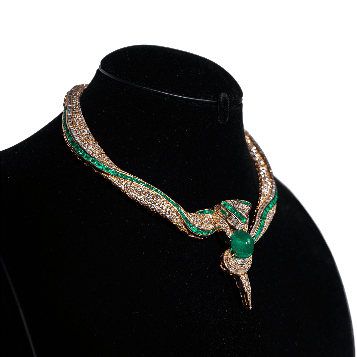 The Viper Crown Collar [ Emerald Venom Necklace]