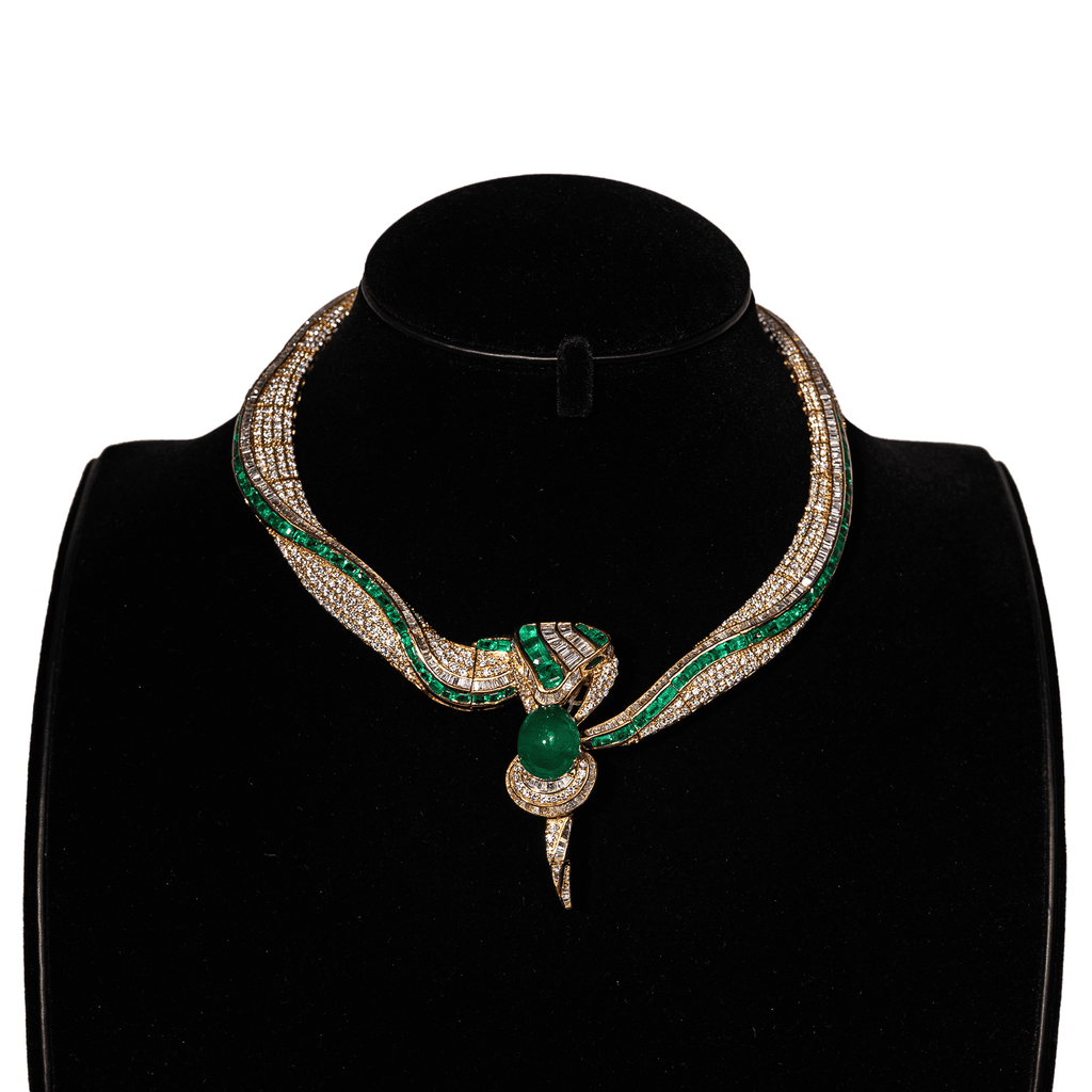 The Viper Crown Collar [ Emerald Venom Necklace]