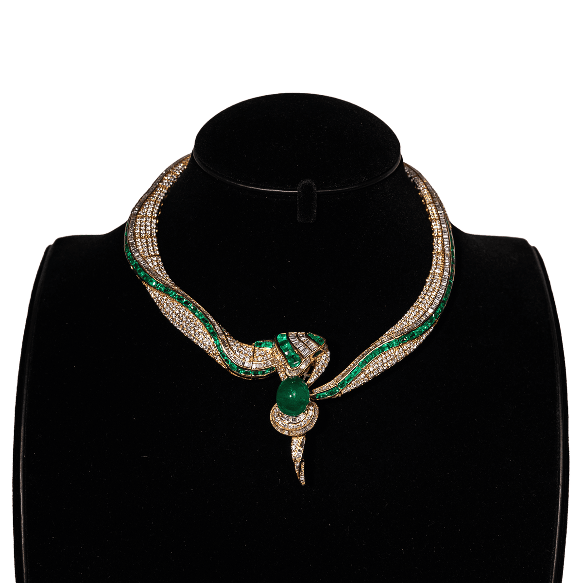 The Viper Crown Collar [ Emerald Venom Necklace]