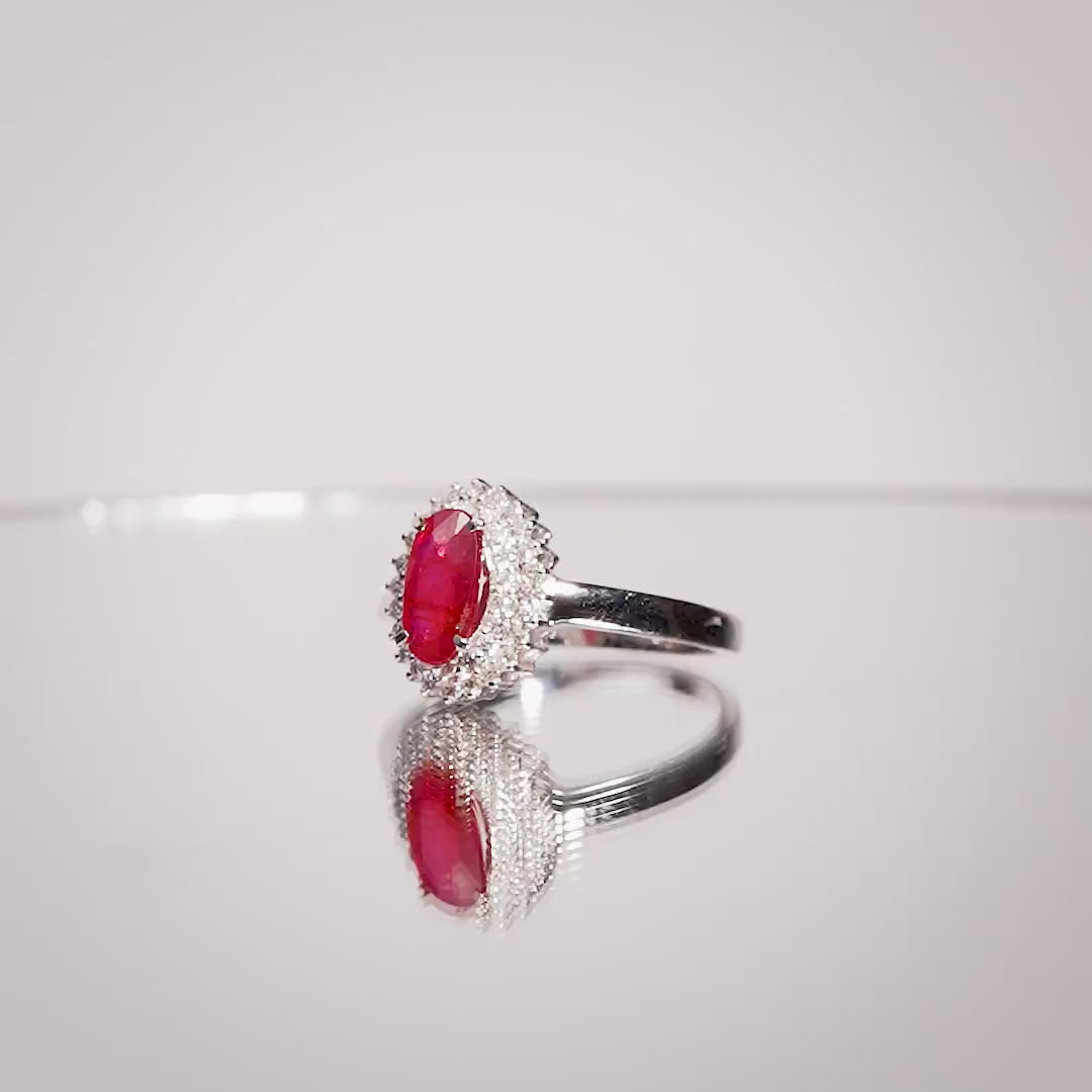 Burma Ruby Ring 1.23 carats
