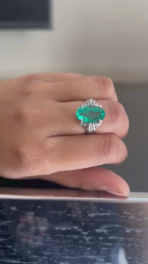 Colombian Emerald Ring 0.51 carats