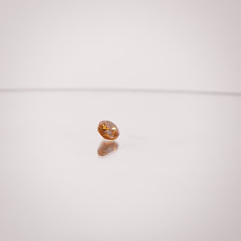 0.99 carat Fancy Orange Oval Diamond GIA