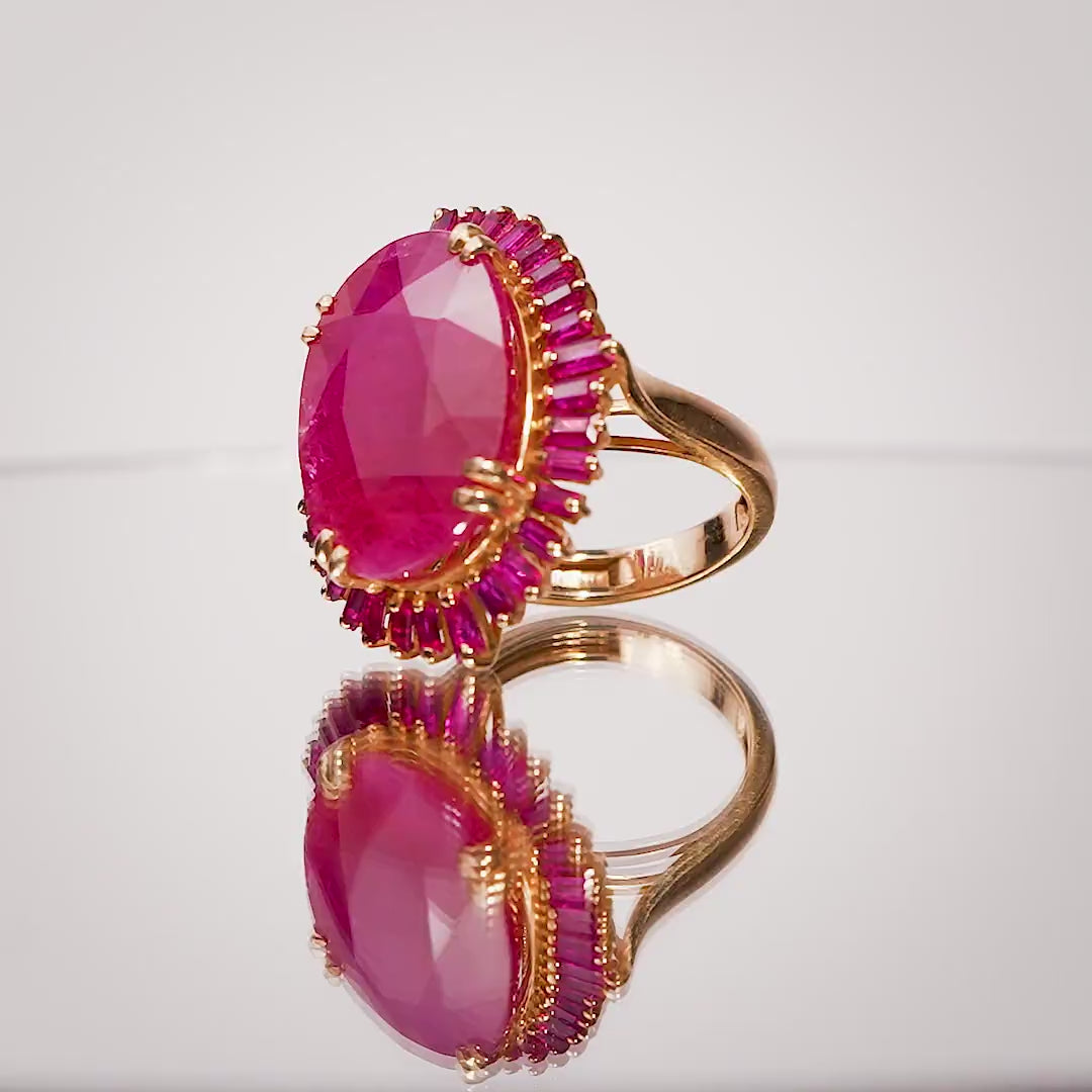Mozambique Ruby Ring 22 carats grams